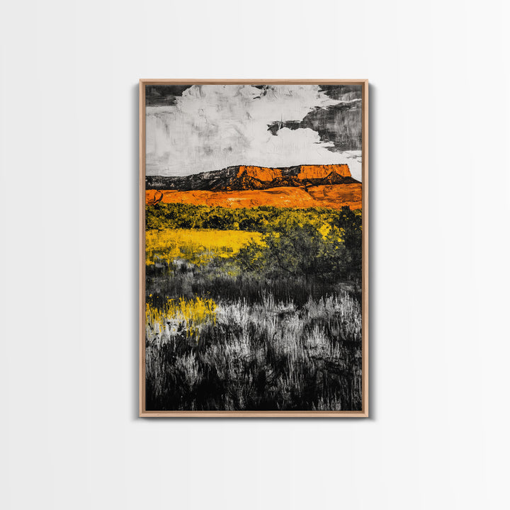 Desert, Canyon Landscape, Western Wall Art, Canvas Print, Rustic Home, Earthy Tones, Living Room Decor, Southwest Aesthetic