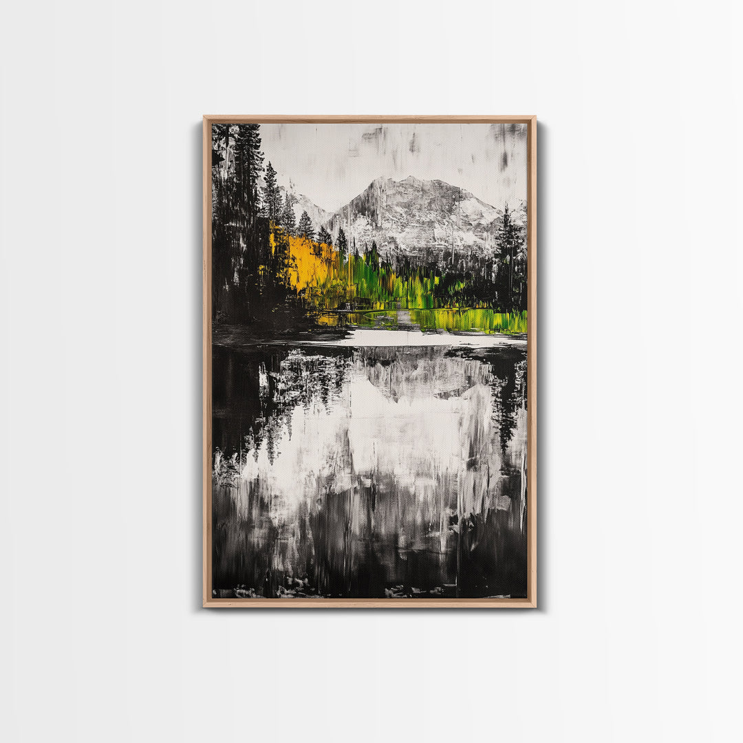 Black and White, Ocean Waves, Modern Coastal Art, Canvas Print, Minimalist Wall Art, Contemporary Painting, Bedroom Wall Decor