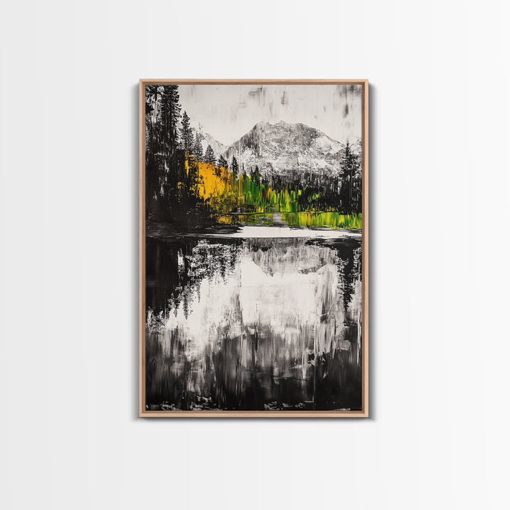 Black and White, Ocean Waves, Modern Coastal Art, Canvas Print, Minimalist Wall Art, Contemporary Painting, Bedroom Wall Decor