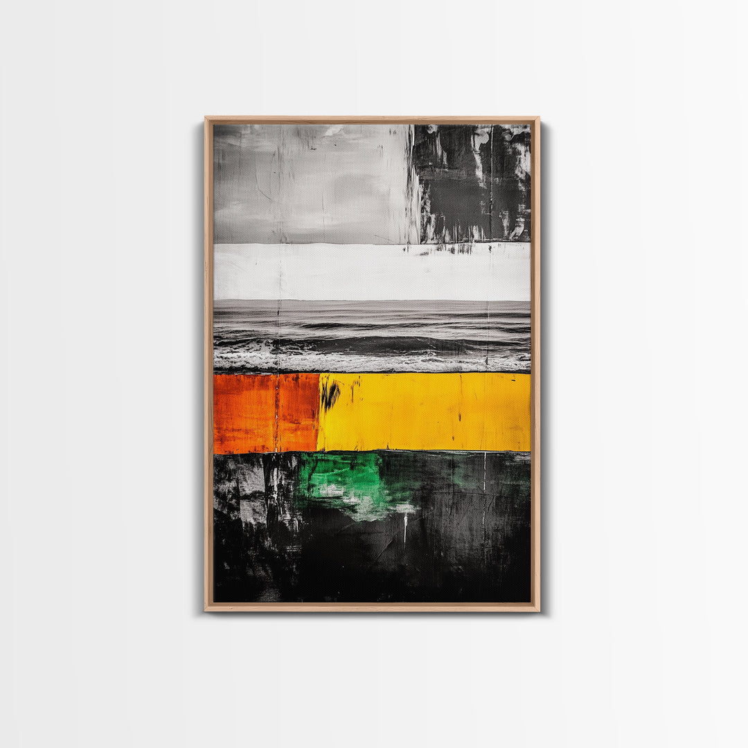 Ocean Horizon, Abstract Seascape, Coastal Wall Art, Modern Beach Decor, Living Room Art, Minimalist Ocean Painting, Canvas Print