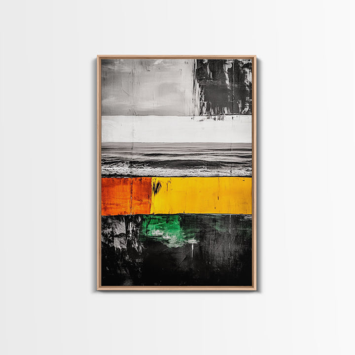 Ocean Horizon, Abstract Seascape, Coastal Wall Art, Modern Beach Decor, Living Room Art, Minimalist Ocean Painting, Canvas Print