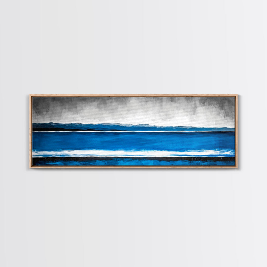 Ocean Wave, Beach Canvas Print, Coastal Art, Blue Water Painting, Modern Seascape, Nautical Wall Art, Living Room Decor, Minimalist Art