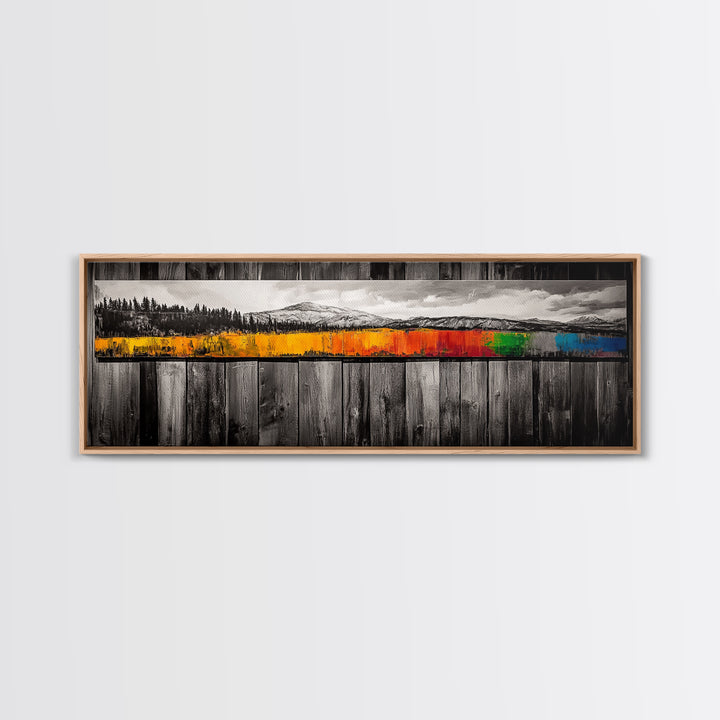 Ocean Fence, Seascape Wall Art, Coastal Decor, Minimalist Beach Print, Black and White Art, Modern Home Decor, Framed Canvas Print
