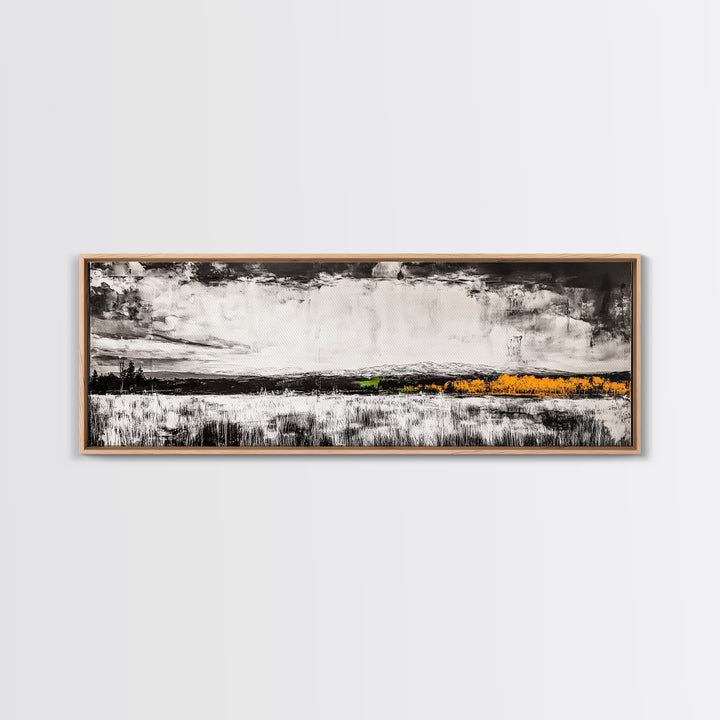 Mountain Fog, Black and White, Minimalist Wall Art, Canvas Print, Misty Hills, Dramatic Nature Scene, Office Wall Art, Tranquil Home Decor