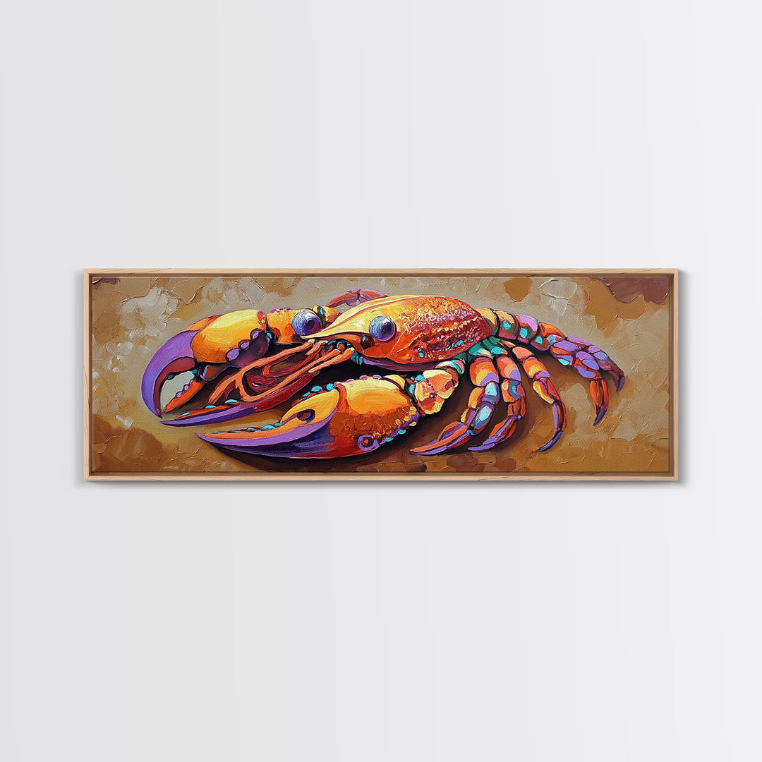 Crustacean Duo, Bright Lobsters, Sea Creatures, Coastal Kitchen, Canvas Print, Nautical Wall Decor, Boho Art, Vibrant Beach House Accent