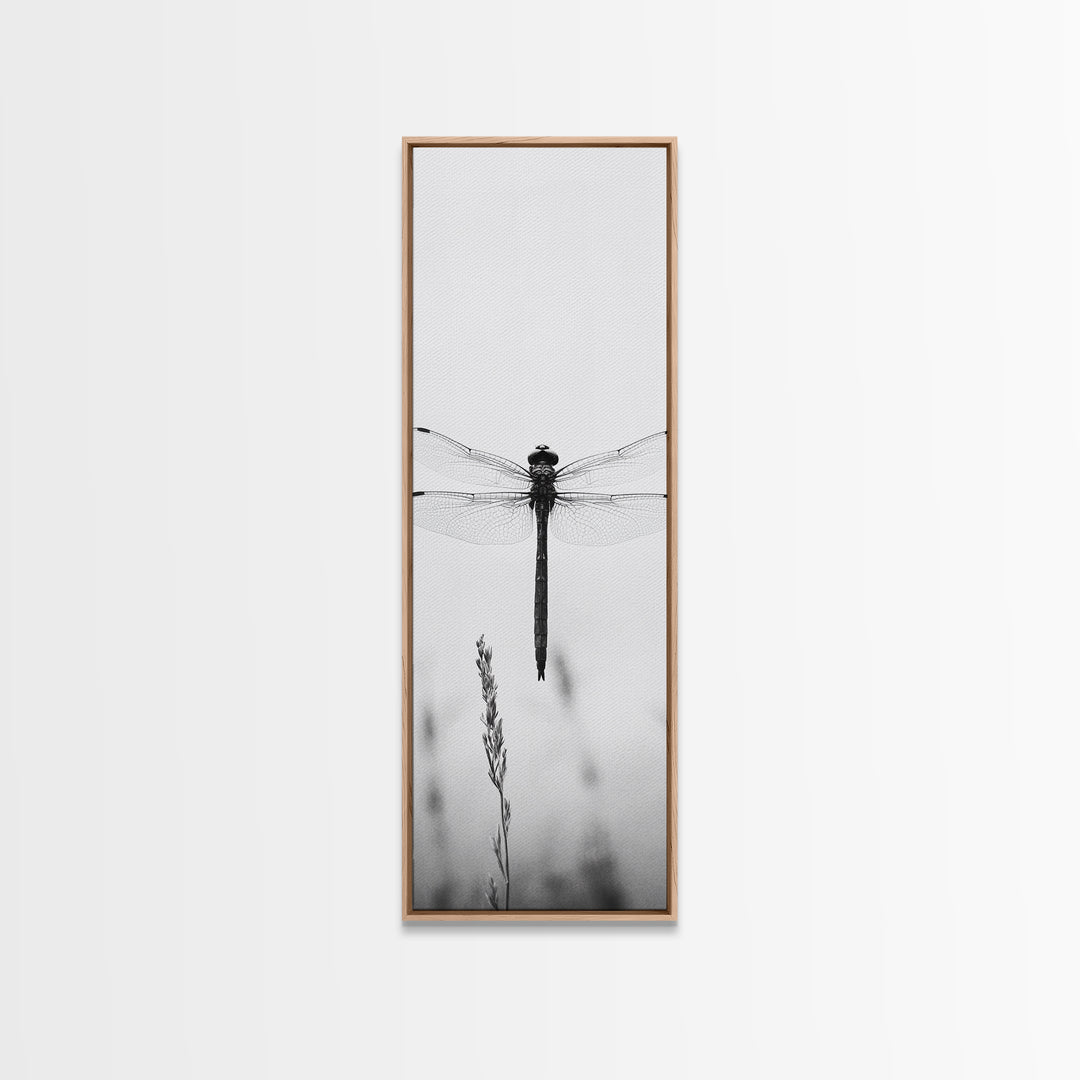 Dragonfly, Nature Wall Art, Insect Print, Minimalist Style, Canvas Print, Neutral Wall Decor, Bedroom Wall Art, Boho Botanical Insect