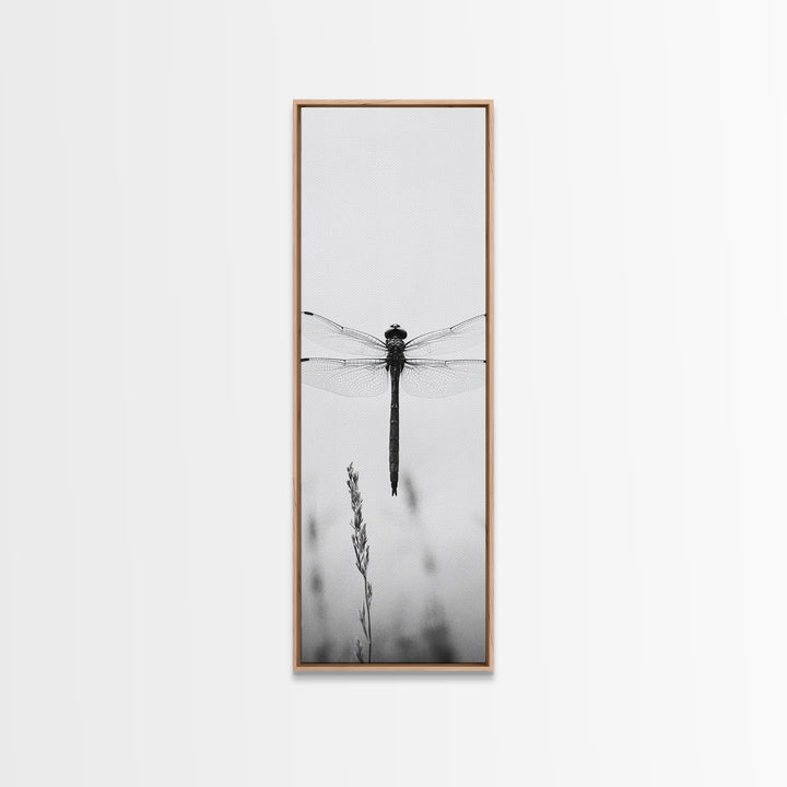 Dragonfly, Nature Wall Art, Insect Print, Minimalist Style, Canvas Print, Neutral Wall Decor, Bedroom Wall Art, Boho Botanical Insect