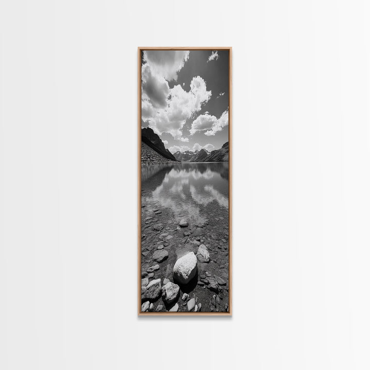 Alpine Lake, Reflections, Clear Water, Tranquil Scenery, Canvas Print, Nature Photography, Framed Canvas Print, Living Room Wall Art