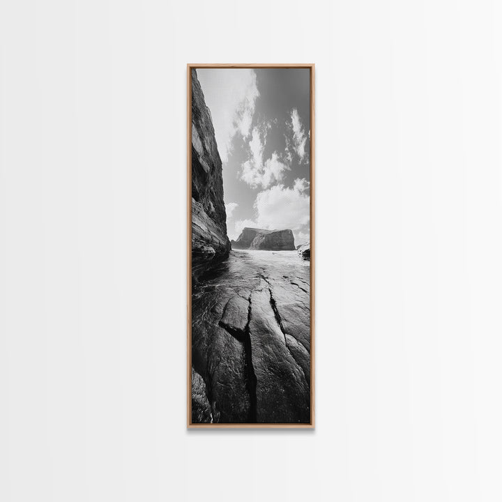 Ocean Cliffs, Moody Coast, Nature Wall Art, Canvas Print, Modern Coastal Decor, Minimalist Seascape, Bathroom or Bedroom Artwork