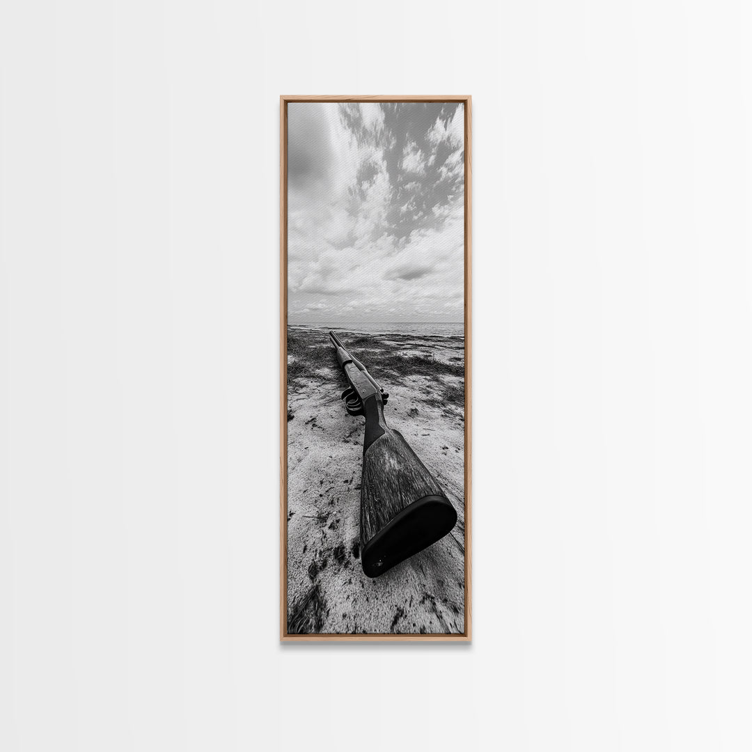 Shotgun Beach, Western Art, Coastal Edge, Canvas Print, Masculine Wall Decor, Cabin Style, Rustic Photography, Dramatic Sky