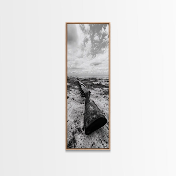 Shotgun Beach, Western Art, Coastal Edge, Canvas Print, Masculine Wall Decor, Cabin Style, Rustic Photography, Dramatic Sky