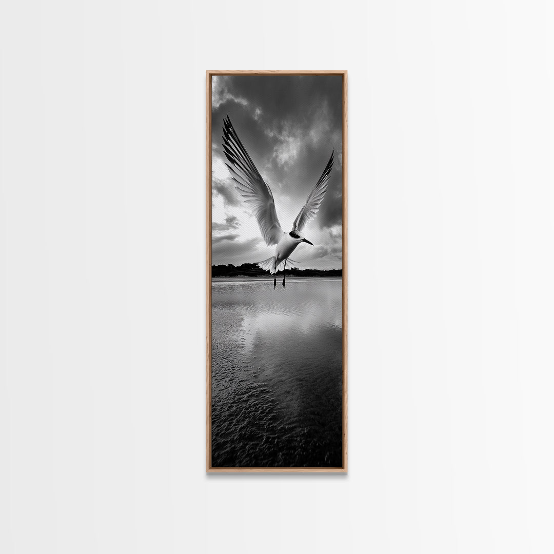 Soaring Bird, Ocean Wings, Nature Flight, Sky Spirit, Canvas Print, Coastal Wall Art, Beach House Decor, Modern Bird Photography