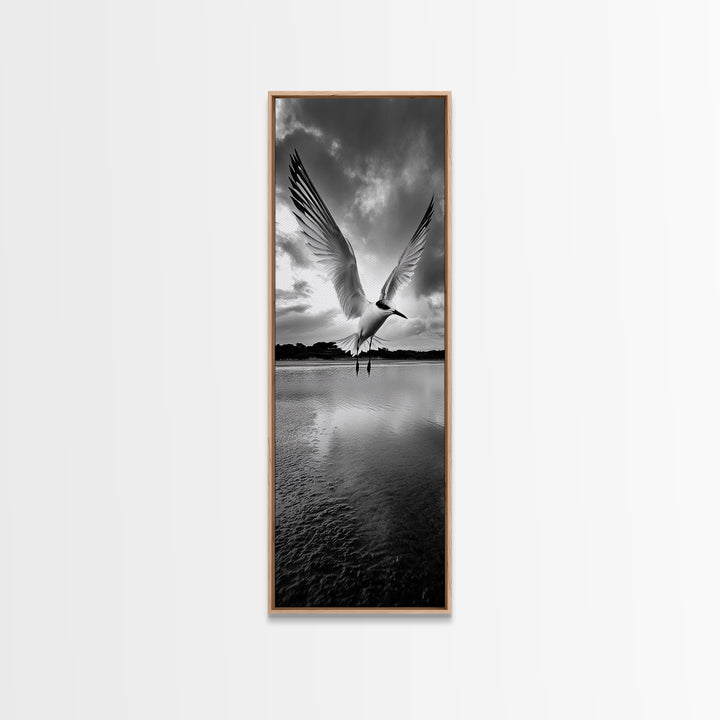 Soaring Bird, Ocean Wings, Nature Flight, Sky Spirit, Canvas Print, Coastal Wall Art, Beach House Decor, Modern Bird Photography