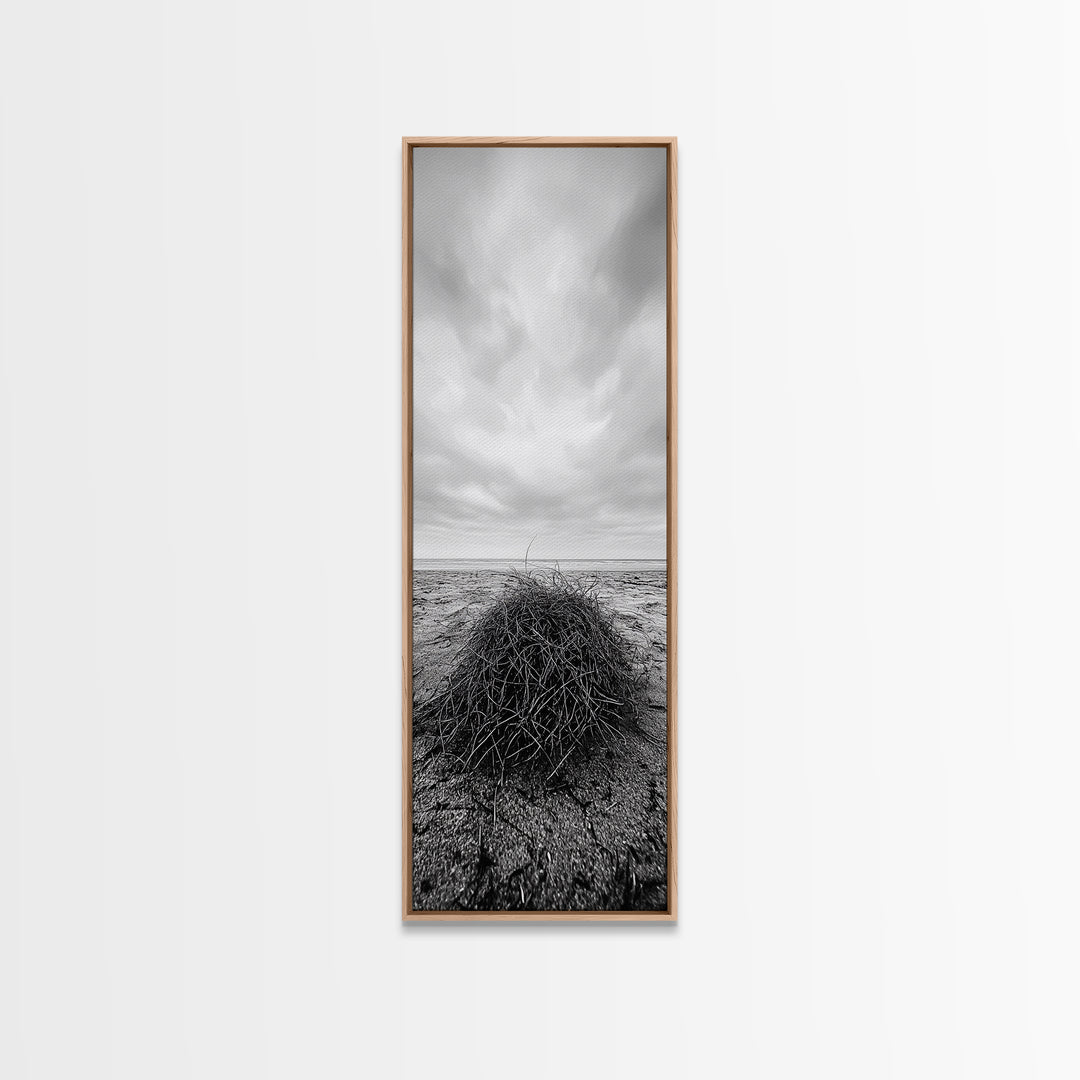 Drift Bundle, Desert Shore, Coastal Minimal, Framed Canvas Print, Moody Beach Photography, Boho Wall Decor, Autumn Entryway Art