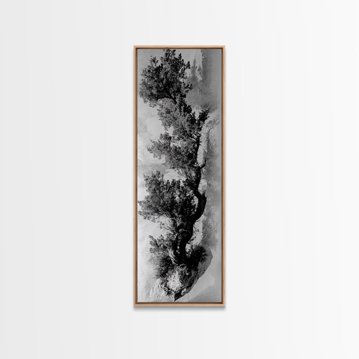 Lone Tree, Desert Strength, Abstract Nature, Surreal Landscape, Moody Tones, Canvas Print, Meditation Space Wall Art, Zen Vibe
