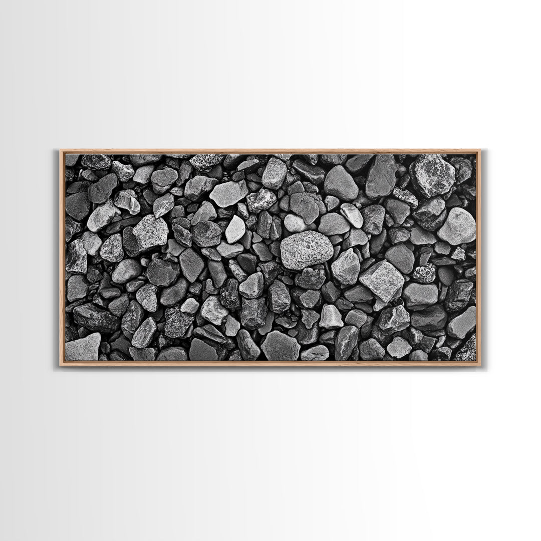 Natural Stone Texture, Dark Rock Pattern, Earthy Wall Background, Canvas Print, Office Wall Art, Modern Industrial Style, Minimalist Style