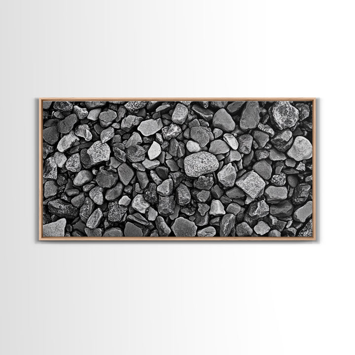 Natural Stone Texture, Dark Rock Pattern, Earthy Wall Background, Canvas Print, Office Wall Art, Modern Industrial Style, Minimalist Style