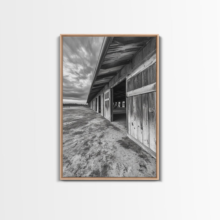 Rustic Barn, Weathered Wood, Country Charm, Canvas Print, Farmhouse Wall Art, Autumn Decor, Entryway Rustic Home Accent, Living Room Art