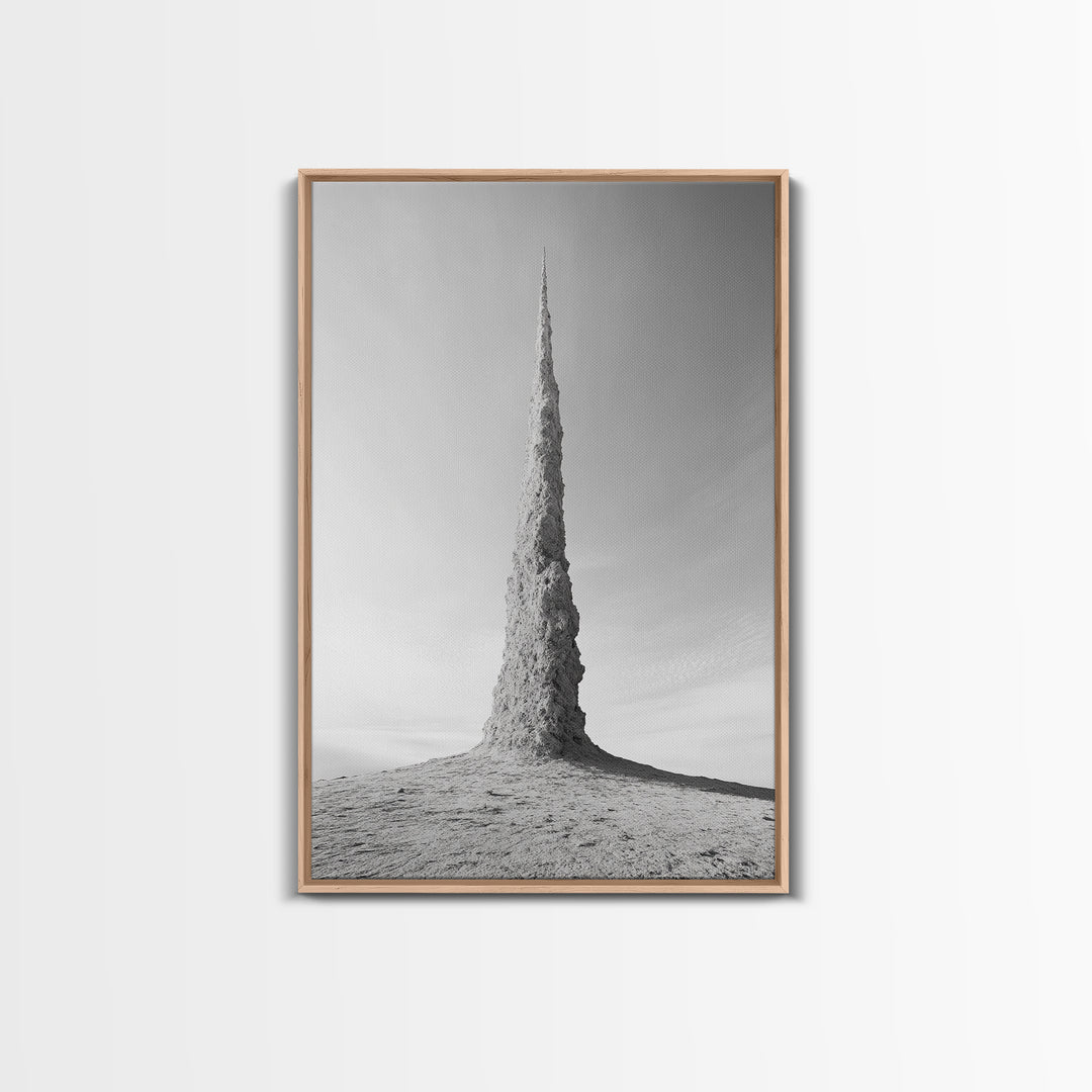 Rock Spire, Desert Sculpture, Abstract Form, Canvas Print, Surreal Landscape Art, Minimalist Wall Decor, Earthy Modern Home Accent