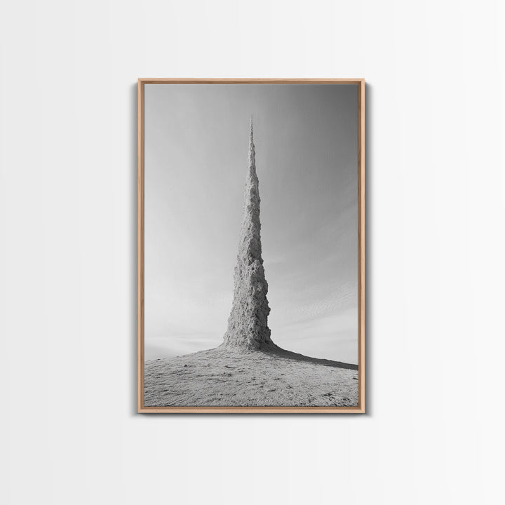 Rock Spire, Desert Sculpture, Abstract Form, Canvas Print, Surreal Landscape Art, Minimalist Wall Decor, Earthy Modern Home Accent