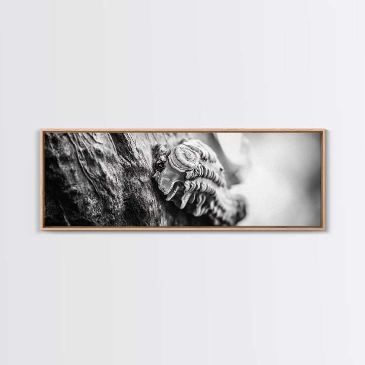 Tree Fungus, Natural Texture, Close-Up Growth, Wood Grain, Framed Canvas Print, Nature Wall Art, Boho Bedroom Decor, Botanical Print