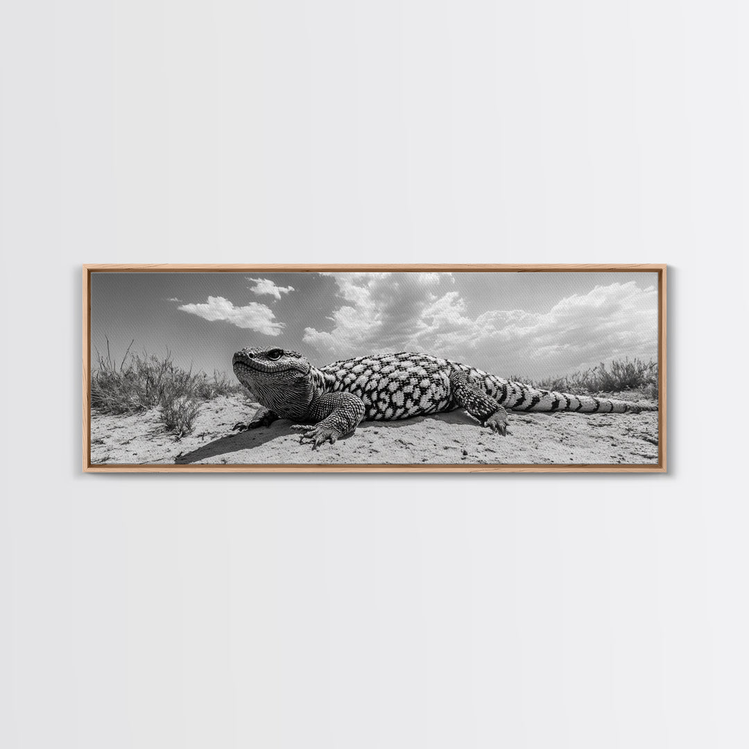 Desert Lizard, Reptile Closeup, Sunbaked Texture, Canvas Print, Wildlife Photography, Bold Wall Art, Southwestern Living Room