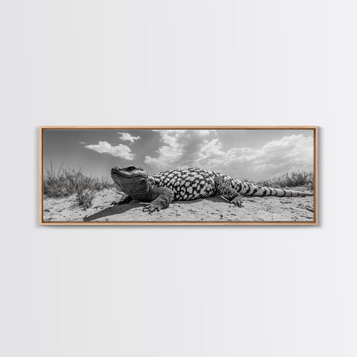 Desert Lizard, Reptile Closeup, Sunbaked Texture, Canvas Print, Wildlife Photography, Bold Wall Art, Southwestern Living Room