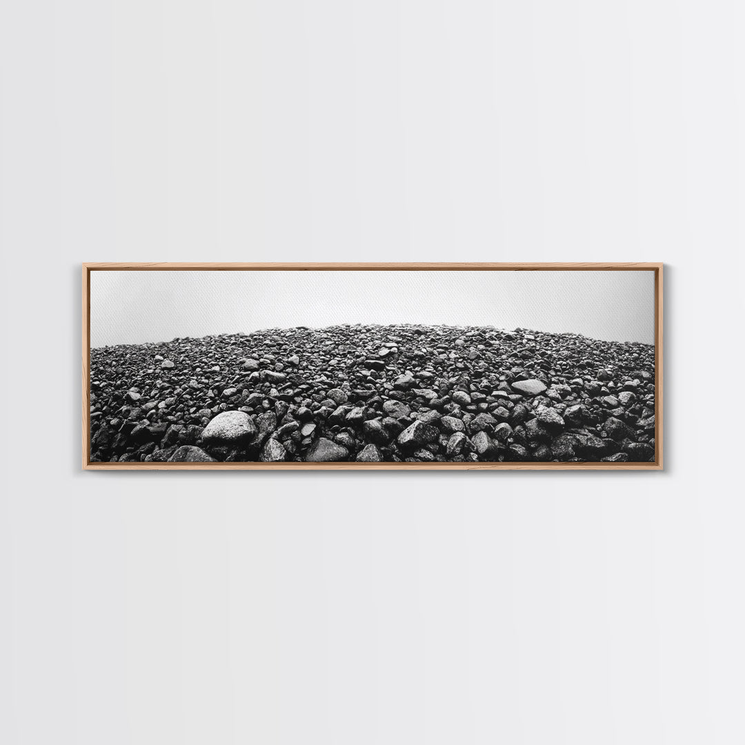 Rock Hill, Stone Texture, Natural Abstract, Canvas Print, Minimalist Wall Art, Monochrome Decor, Modern Entryway Art, Hallway Print