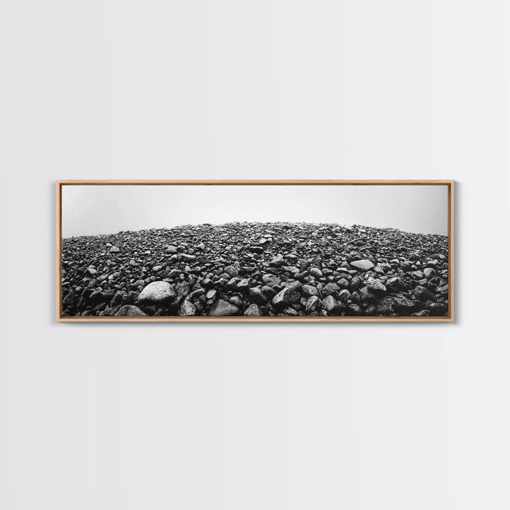 Rock Hill, Stone Texture, Natural Abstract, Canvas Print, Minimalist Wall Art, Monochrome Decor, Modern Entryway Art, Hallway Print