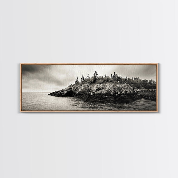 Pine Bluff, Rugged Coast, Northern Landscape, Canvas Print, Wilderness Wall Art, Rustic Decor, Lakehouse Art, Cabin Bedroom Style