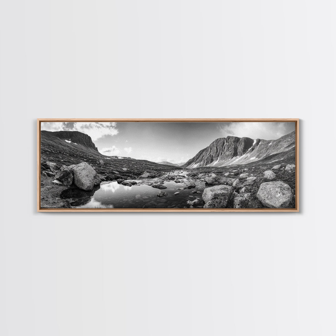 Mountain Stream, Rocky Path, Alpine Beauty, Wilderness Escape, Canvas Print, Cabin Wall Art, Nature Photography, Adventure Home Vibe