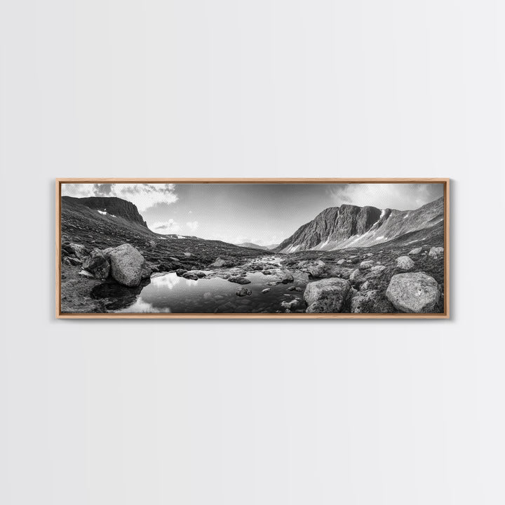 Mountain Stream, Rocky Path, Alpine Beauty, Wilderness Escape, Canvas Print, Cabin Wall Art, Nature Photography, Adventure Home Vibe