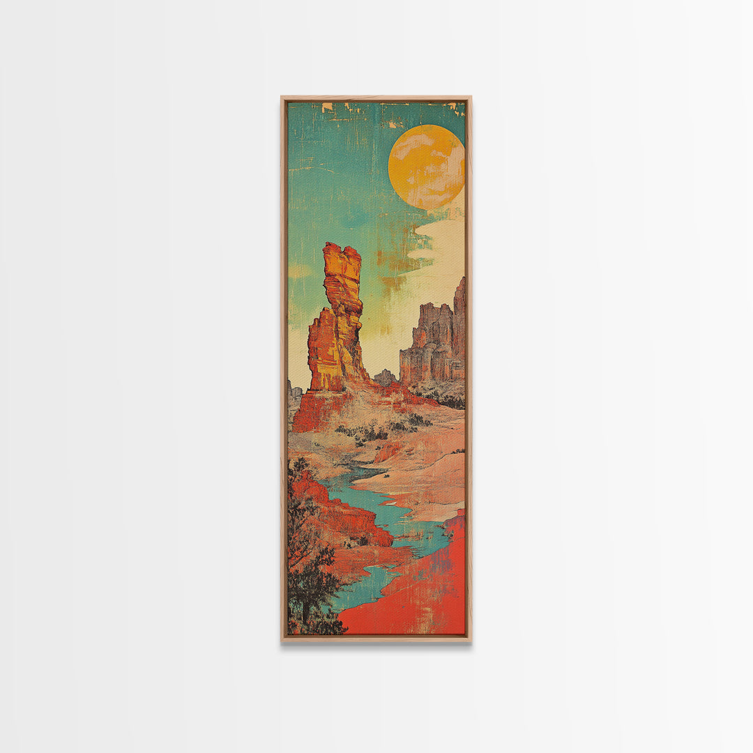Desert Mesas And Turquoise River Wall Art, Southwest Landscape Print, Western Home Decor, Rustic Office Decor, Housewarming Gift