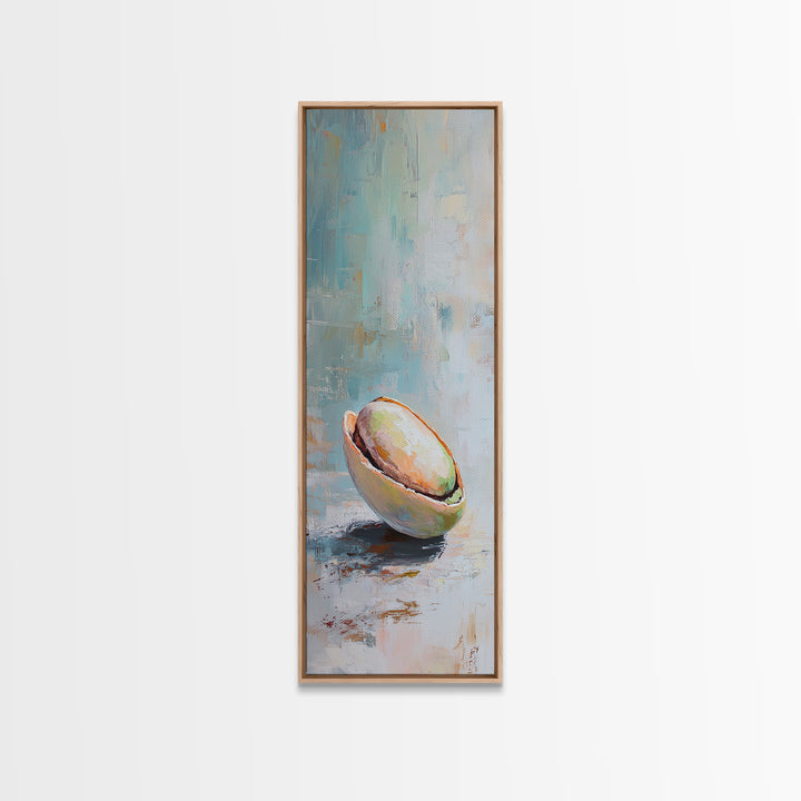 Sunlit Coconut Half Still Life Canvas Print, Tropical Kitchen Wall Decor, Coastal Art Print, Beach House Decor Gift For Her