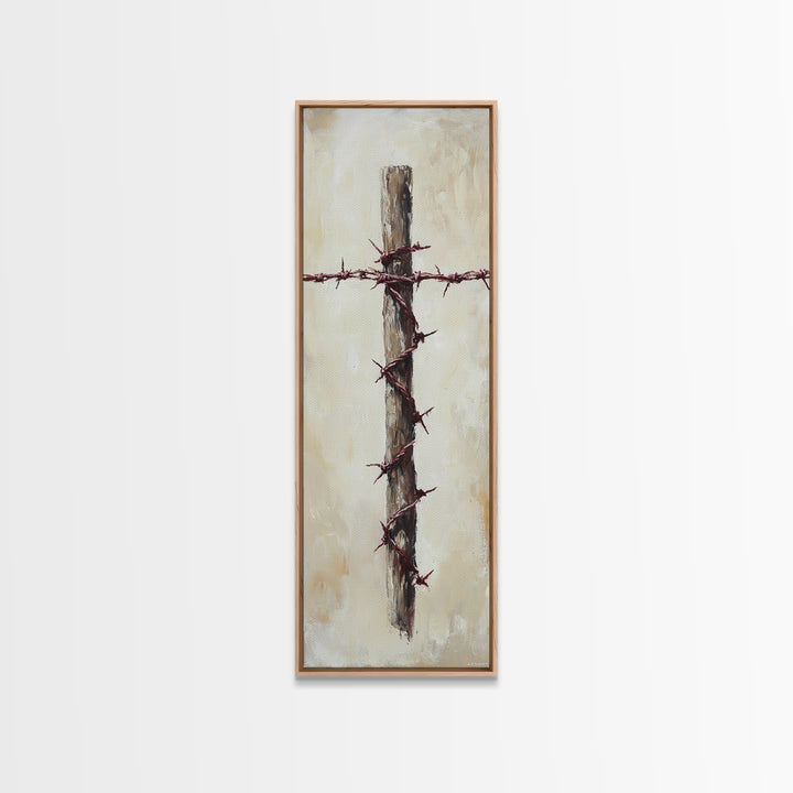 Rustic Barbed Wire Fence Canvas Print, Farmhouse Wall Art, Western Decor, Ranch Home Decor, Spiritual Wall Decor, Country Wall Decor