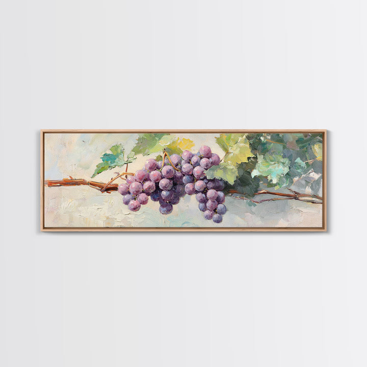 Sunlit Purple Grape Cluster Wall Art, Vineyard Art Print, Winery Decor, French Country Kitchen Decor, Gift For Wine Lover