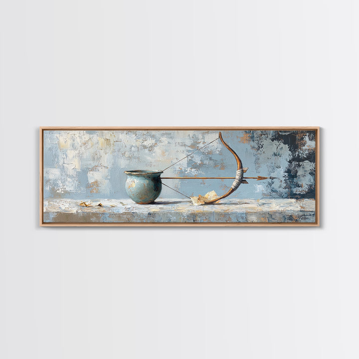 Rustic Bow And Arrow Still Life Wall Art, Archery Decor, Southwestern Wall Decor, Hunting Gift For Him, Masculine Office Decor