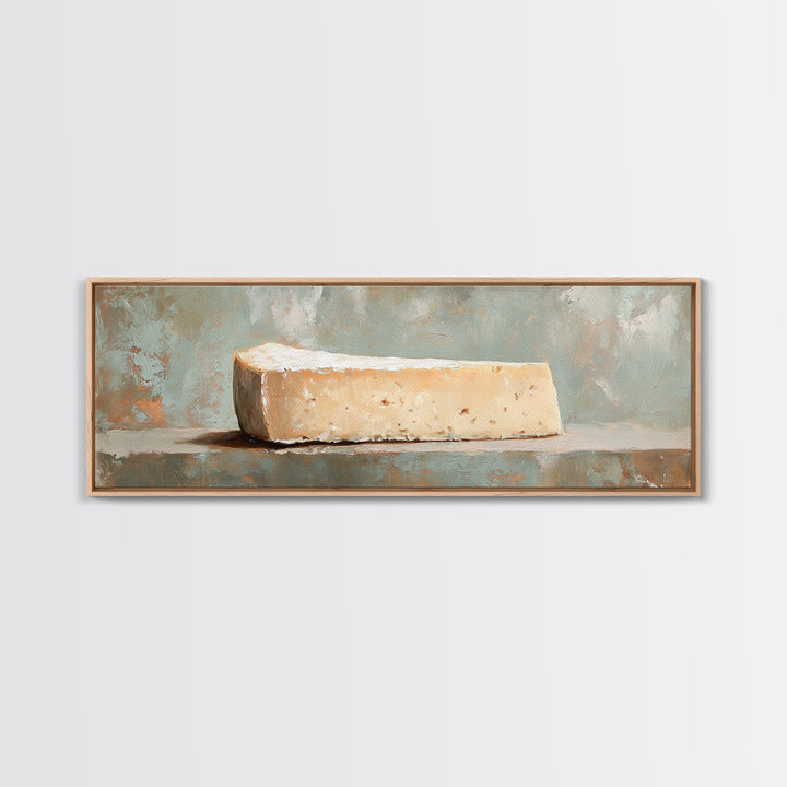 Rustic Parmesan Cheese Still Life Canvas Print, Kitchen Wall Art, Farmhouse Dining Room Home Decor, Foodie Gift For Chef