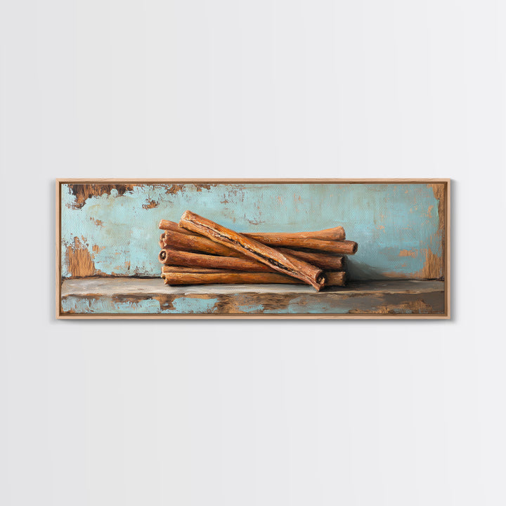 Rustic Cinnamon Sticks Painting Wall Art, Kitchen Decor, Farmhouse Decor, Food Illustration, Warm Neutral Home Decor Print