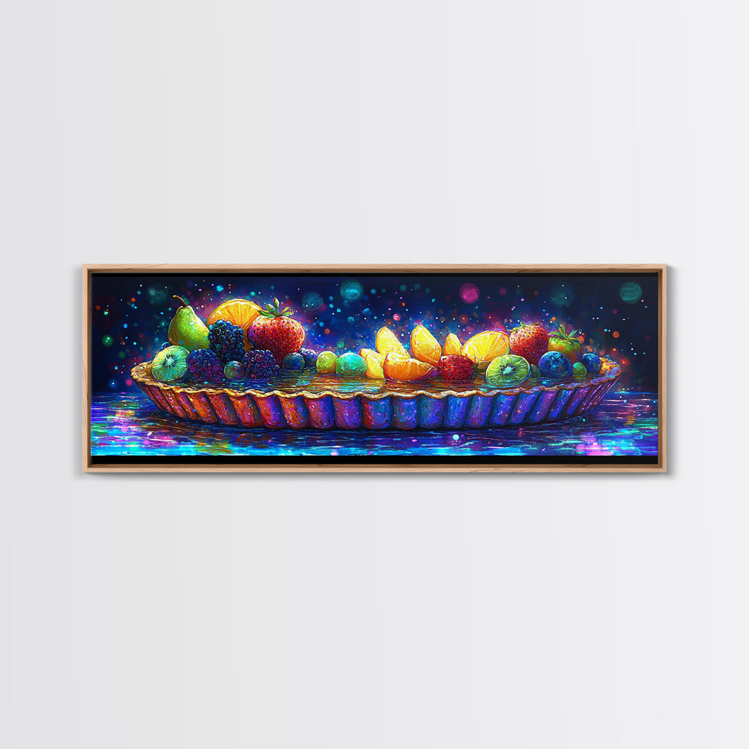 Colorful Fruit Tart With Citrus And Berries Canvas Print, Kitchen Wall Art, Bakery Decor, Food Lover Gift, Dining Room Print