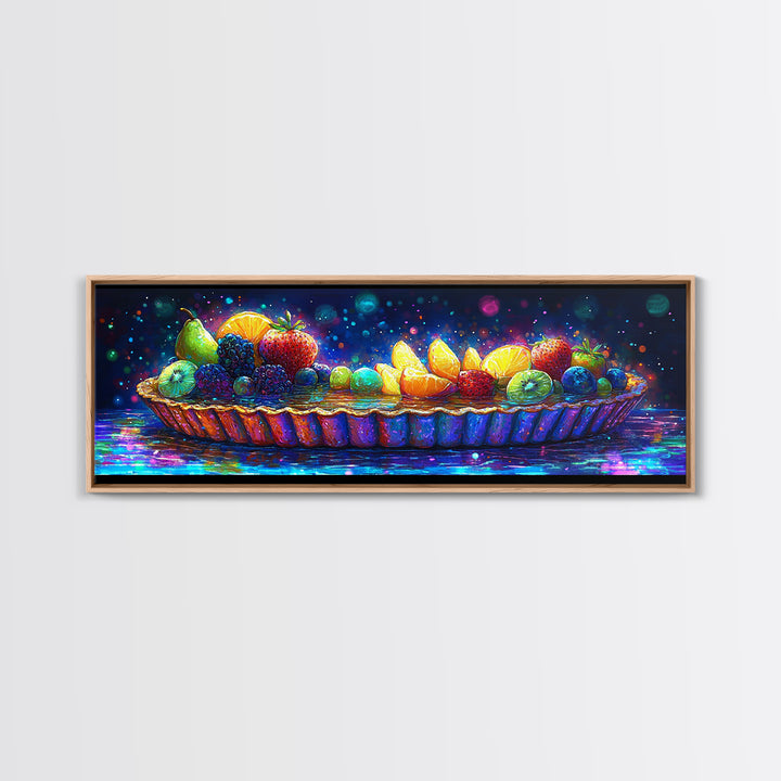 Colorful Fruit Tart With Citrus And Berries Canvas Print, Kitchen Wall Art, Bakery Decor, Food Lover Gift, Dining Room Print