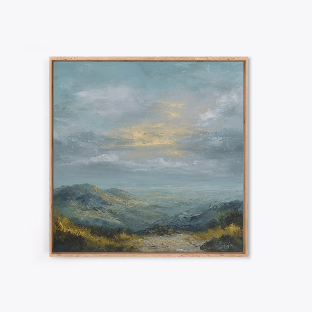 Soft Romantic Landscape Canvas Print, Above Bed Art, Living Room Wall Art, Bedroom Decor, Fine Art, Serenity, Luxury Decor, ABA-1x1-17