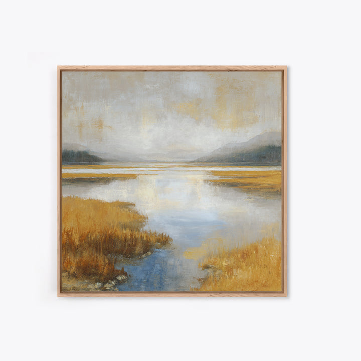 Calming Lake Reflection Canvas Print, Above Bed Art, Boho Wall Art, Bedroom Decor, Fine Art, Serenity, Above Bed Decor, ABA-1x1-35