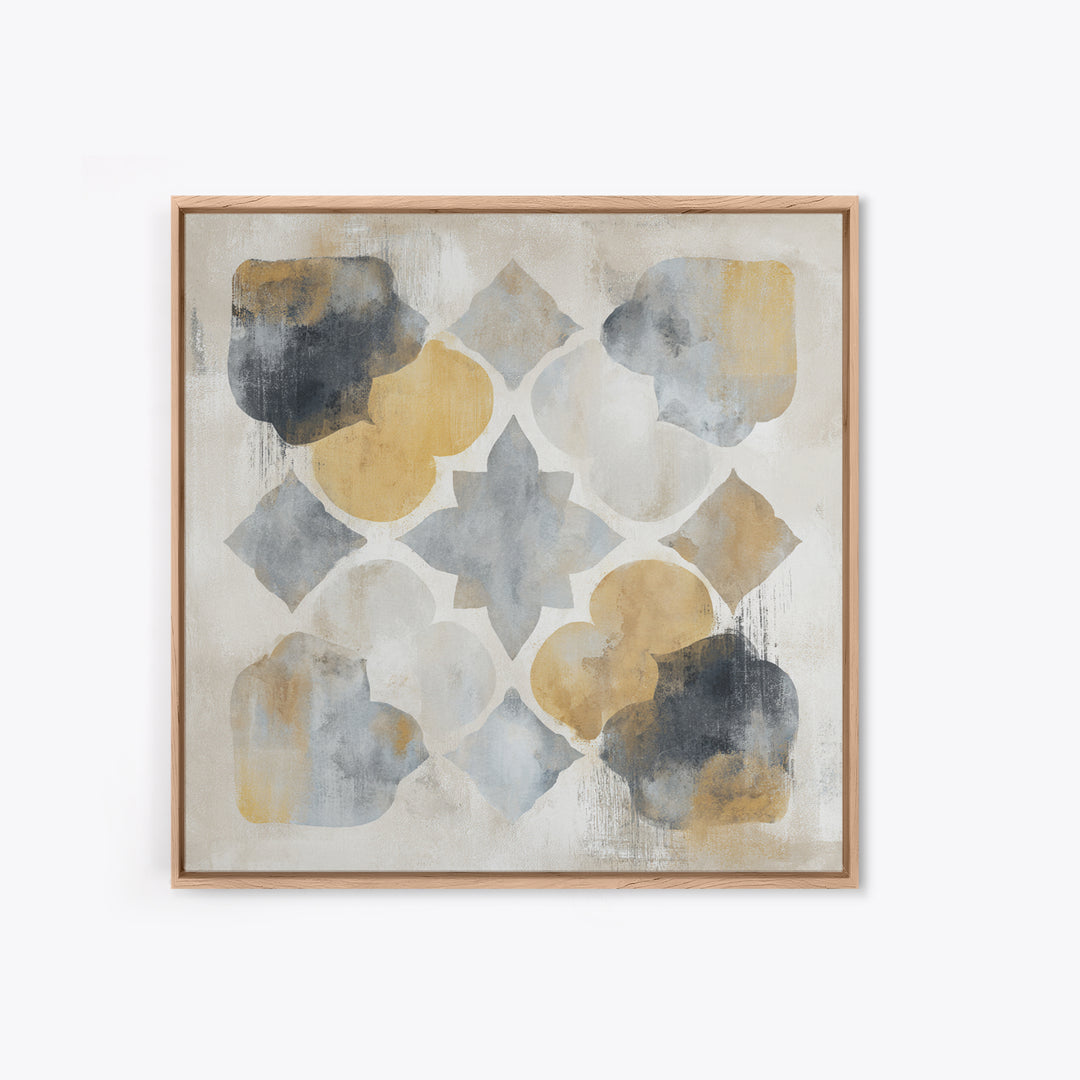 Japandi Ink Shapes Framed Canvas Print, Above Bed Art, Boho Wall Decor, Bedroom Decor, Fine Art, Serenity, Fine Art Print, ABA-1x1-42