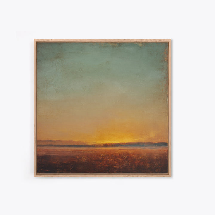 Dreamy Desert Sunset Canvas Print, Above Bed Art, 3 Piece Wall Art, Bedroom Decor, Watercolor Art, Serenity, Textured Painting, ABA-1x1-55