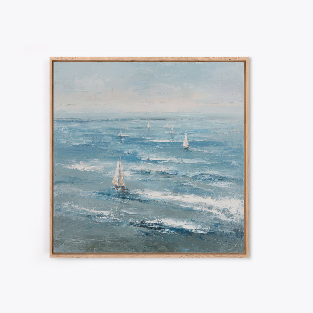 Serene Ocean Tide Seen from Above Canvas Print, Above Bed Art, Gallery Decor, Bedroom Decor, Fine Art, Serenity, Wall Art, ABA-1x1-69