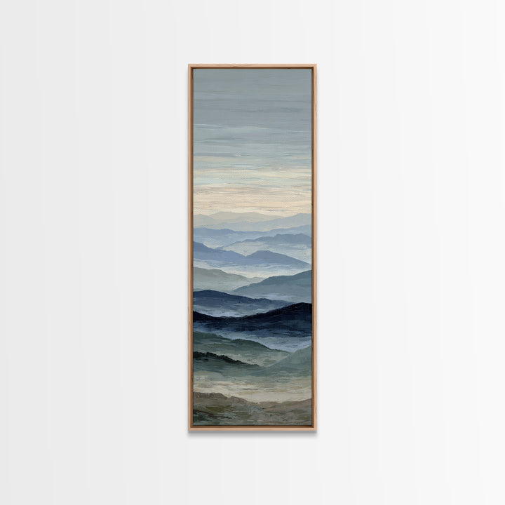 Soft Alpine Horizon Canvas Print, Above Bed Art, Statement Artwork, Bedroom Decor, Fine Art, Serenity, Printable Wall Art, ABA-1x3-12