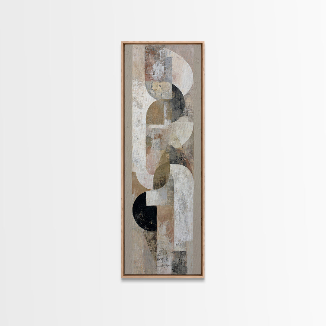 Warm Taupe Abstract Waves Canvas Print, Above Bed Art, Bedroom Decor, Abstract Art, Serenity, Whimsical Decor, ABA-1x3-27