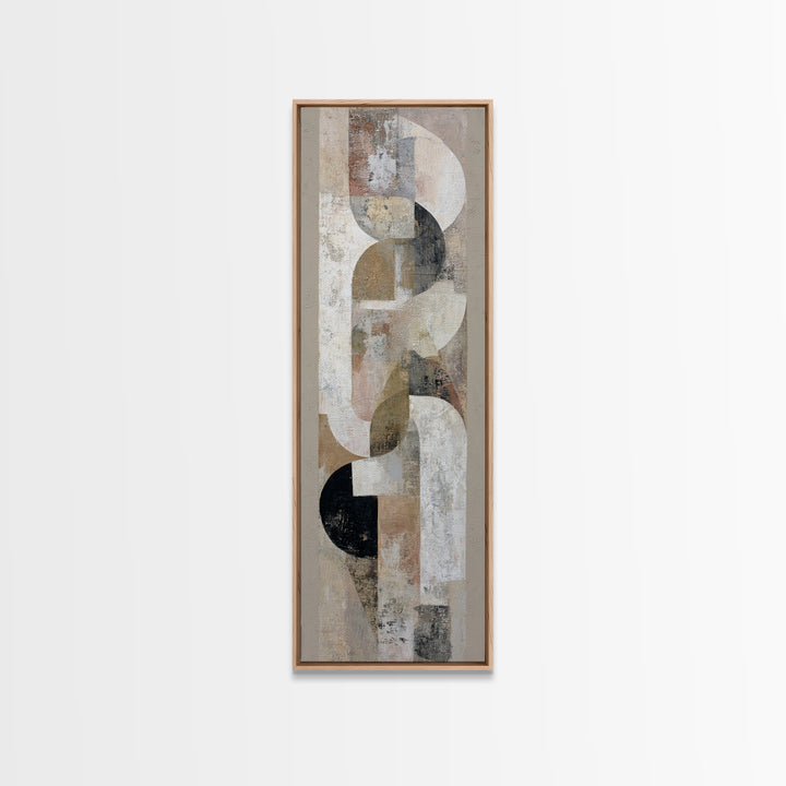 Warm Taupe Abstract Waves Canvas Print, Above Bed Art, Bedroom Decor, Abstract Art, Serenity, Whimsical Decor, ABA-1x3-27