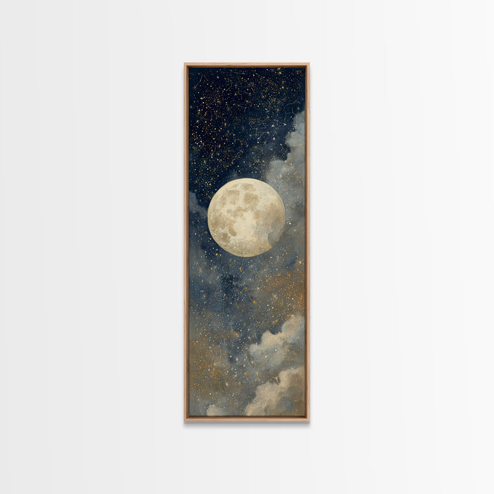 Subtle Celestial Scene Canvas Print, Above Bed Art, Photography Prints, Bedroom Decor, Fine Art, Serenity, Art Print, ABA-1x3-49
